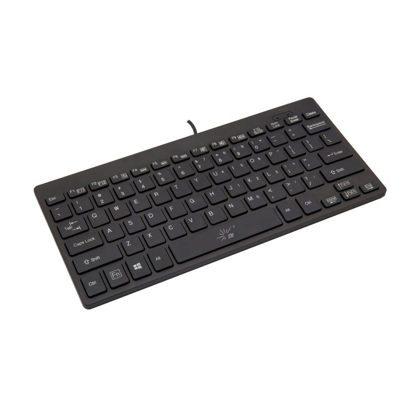 SR Mini Keyboard Wired Thin Light 78 Keys USB Multimedia Small for Pc Computer Laptop - Image 1